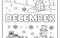 December Coloring Pages For Kids (7 Free Printable Pages) - Easy in Christmas Coloring Worksheets Free