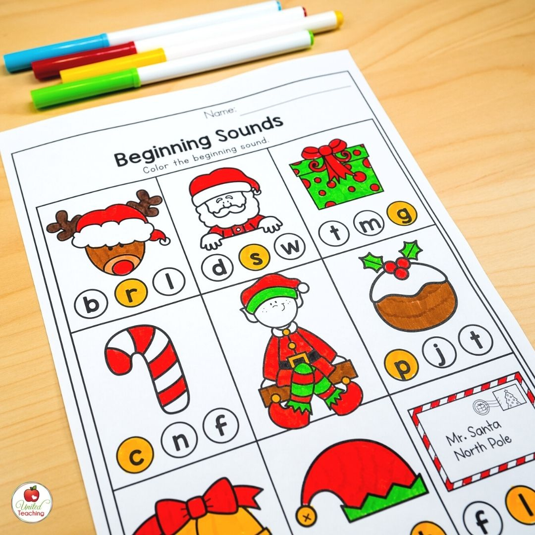 December Worksheets For Kindergarten: Fun And Easy To Use inside Christmas Phonics Worksheets For Kindergarten