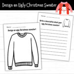 Design An Ugly Christmas Sweater Printable, Ugly Christmas Sweater Pertaining To Design An Ugly Christmas Sweater Worksheets