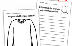 Design An Ugly Christmas Sweater Printable, Ugly Christmas Sweater pertaining to Design An Ugly Christmas Sweater Worksheets