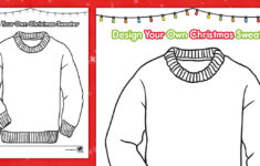 Design Your Own Christmas Sweater Worksheet for Design Your Own Ugly Christmas Sweater Worksheets