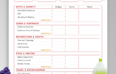 Download Printable Christmas Style - Christmas Budget Pdf within Christmas Gift Budget Worksheets