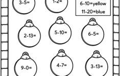 Easy Christmas Math Worksheets - Free! - Kids Activity Zone in Christmas Subtraction With Regrouping Worksheets