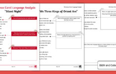 Eighth Grade Christmas Carol Language Analysis Worksheet regarding A Christmas Carol Figurative Language Worksheets Answer Key