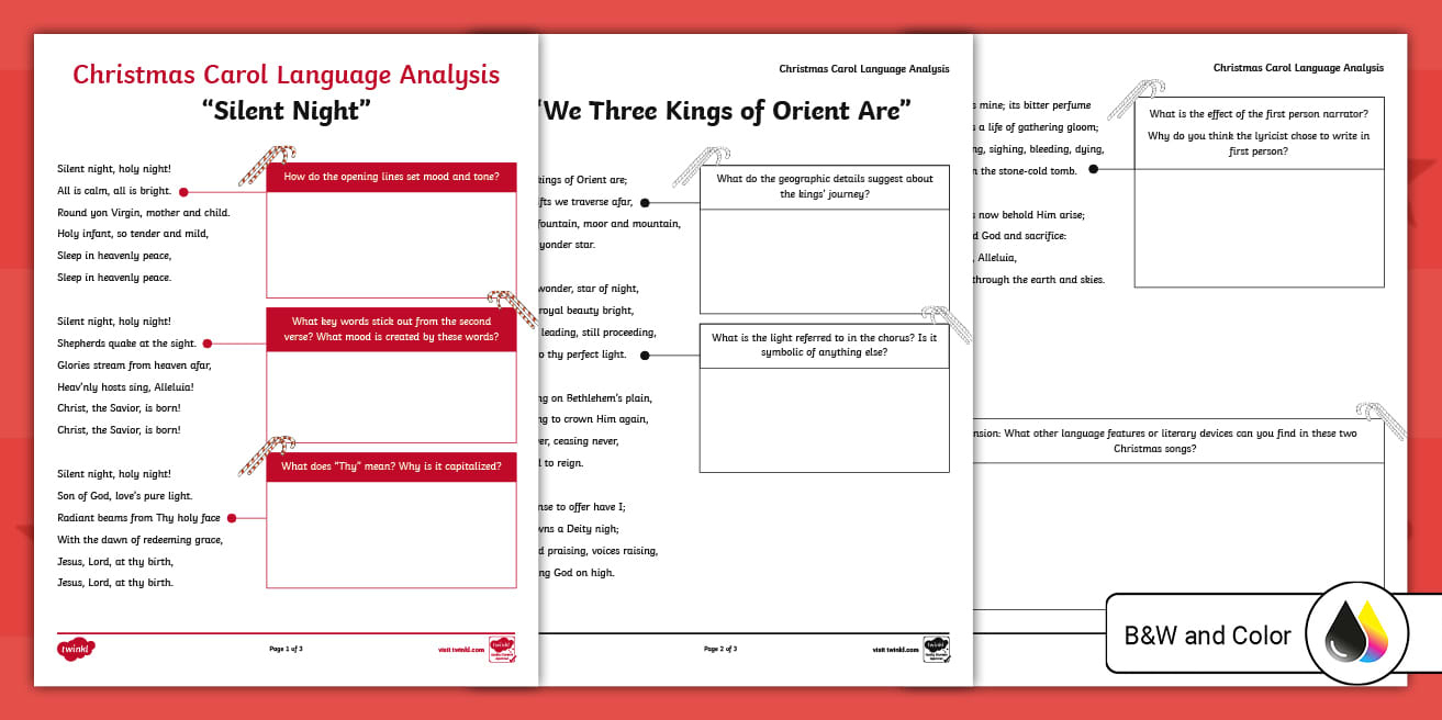 Eighth Grade Christmas Carol Language Analysis Worksheet throughout A Christmas Carol Figurative Language Worksheets Answers