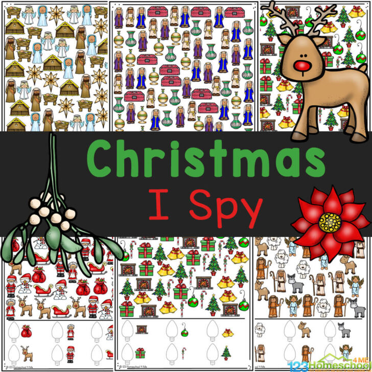 Christmas I Spy Worksheets Christmas I Spy Worksheets