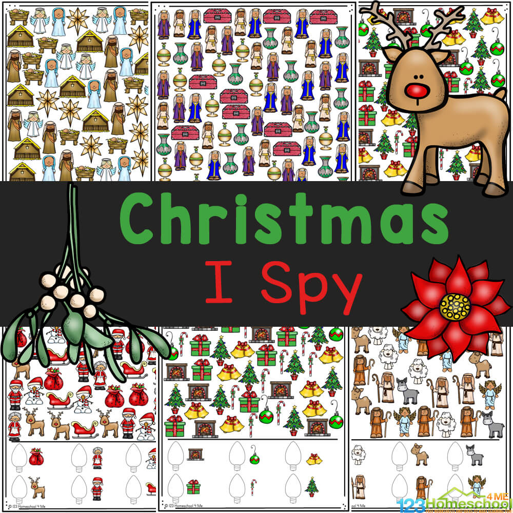 🎄 Free Christmas I Spy Printable Worksheets with Christmas I Spy Worksheets