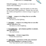 Figurative Language Worksheet: Simile, Metaphor & More Regarding A Christmas Carol Figurative Language Worksheets Answer Key