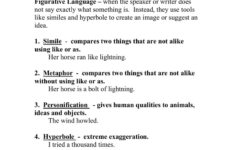 Figurative Language Worksheet: Simile, Metaphor &amp; More regarding A Christmas Carol Figurative Language Worksheets Answer Key