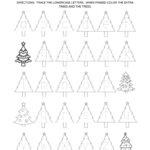 Free Christmas Alphabet Printable Worksheets For Preschool Intended For Christmas Abc Worksheets Kindergarten