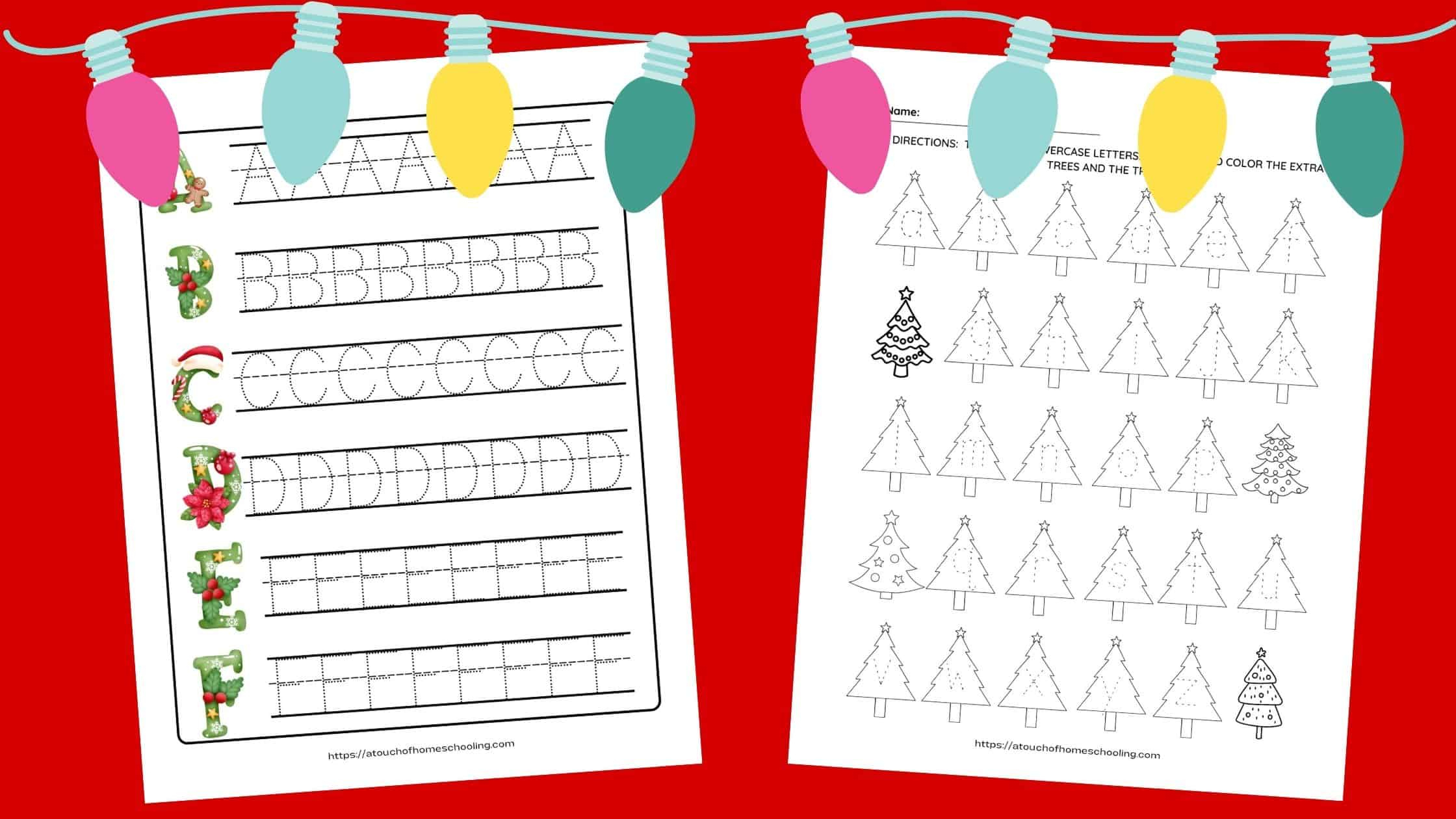 Free Christmas Alphabet Printable Worksheets For Preschool throughout Kindergarten Christmas Letter Worksheets
