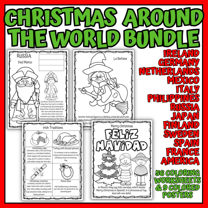 Free Printable Christmas Around the World Worksheets