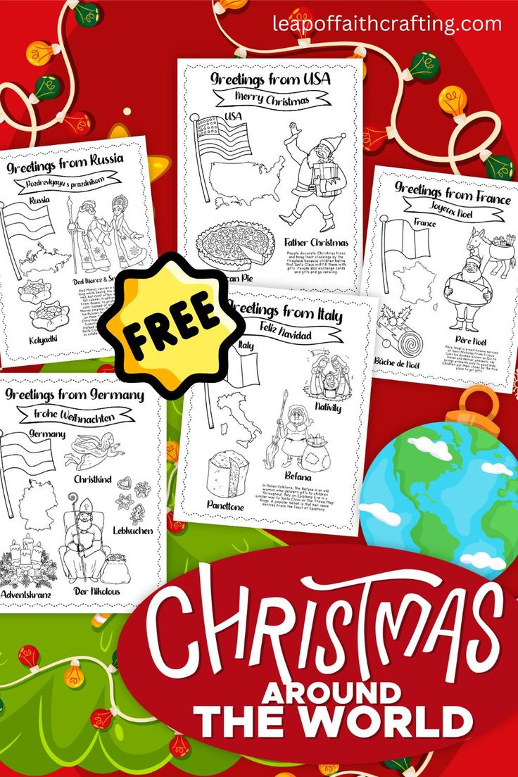 Free Christmas Around The World Worksheets (20 Pages!) in Free Christmas Around the World Worksheets