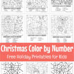 Free Christmas Colornumber Printables Within Free Printable Color By Number Christmas Worksheets