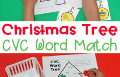 Free Christmas Cvc Word Match regarding Christmas Cvc Words Worksheets