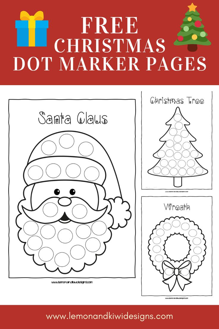 Free Christmas Do-A-Dot Printables - Lemon And Kiwi Designs inside Dot Dot Christmas Worksheets