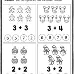 Free Christmas Math Worksheets For Kindergarten   Eduflakes Inside Free Kindergarten Christmas Math Worksheets