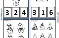 Free Christmas Math Worksheets For Kindergarten - Eduflakes intended for Preschool Math Christmas Worksheets