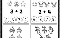 Free Christmas Math Worksheets For Kindergarten - Eduflakes with Christmas Worksheets For First Grade