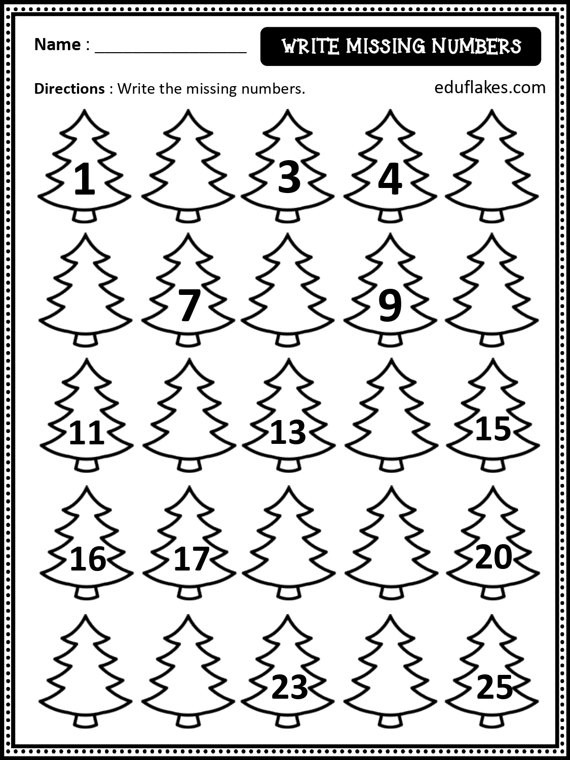 Free Christmas Math Worksheets For Kindergarten - Eduflakes within Christmas Missing Number Worksheets