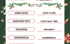 Free Christmas Unscramble Worksheet, Download Free Christmas within Super Teacher Worksheets Scrambled Christmas Answers
