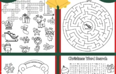 Free Christmas Worksheets: Coloring Sheets, Word Search & More within Christmas Activities Worksheets Free