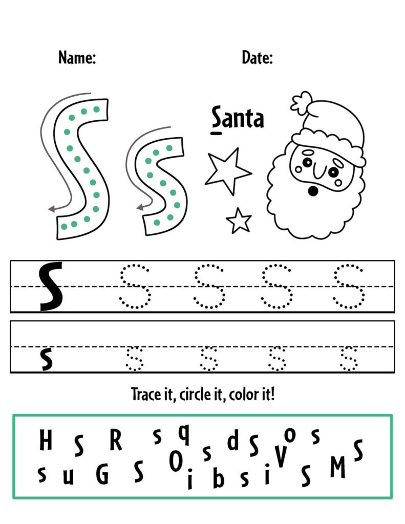 Free Christmas Worksheets For Preschool! ⋆ The Hollydog Blog regarding Kindergarten Christmas Letter Worksheets