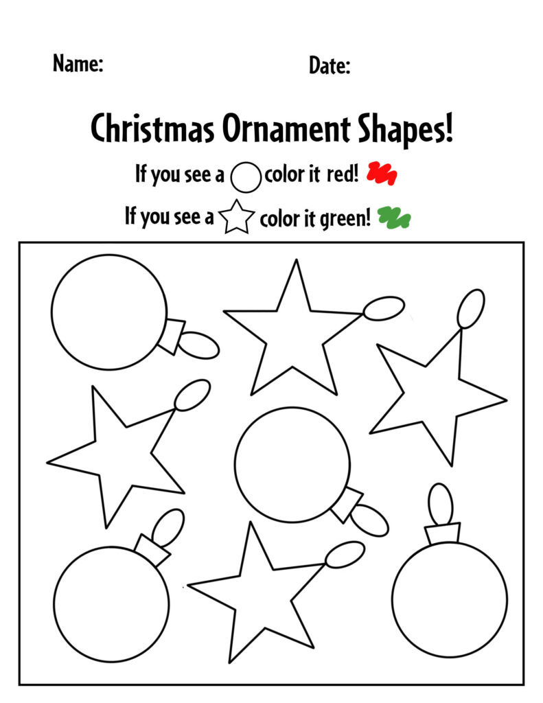 Free Christmas Worksheets For Preschool! ⋆ The Hollydog Blog throughout Christmas Pre-K Worksheets