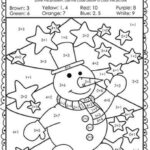 Free Colornumber Christmas Worksheet, Download Free Color Regarding Color By Number Addition Christmas Worksheets