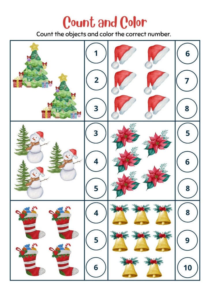 Free Christmas Worksheets For Elementary Students