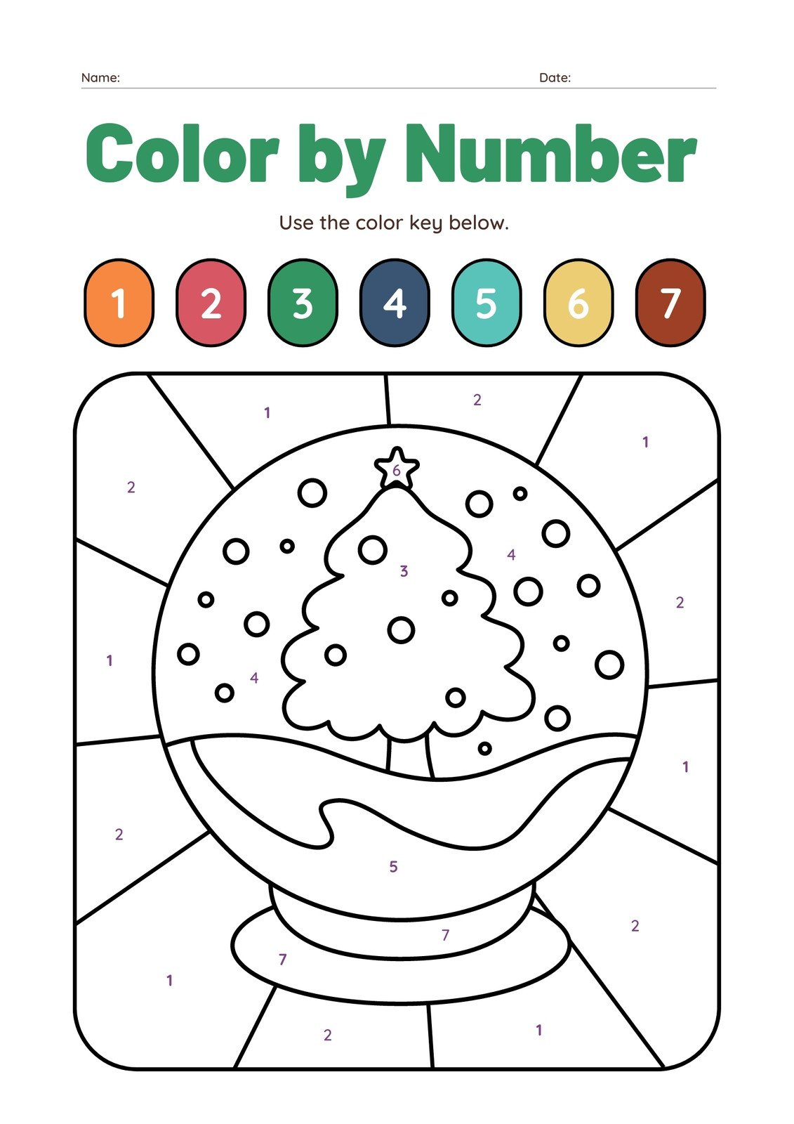 Free, Editable Christmas Worksheet Templates | Canva intended for Christmas Number Worksheets For Preschoolers