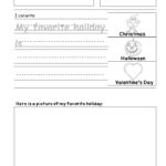 Free Holiday Writing Printable   Kindermomma Pertaining To Free Christmas Writing Prompts Worksheets