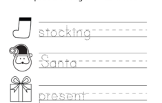 Free Preschool Christmas Writing Worksheet intended for Christmas Writing Worksheets For Kindergarten