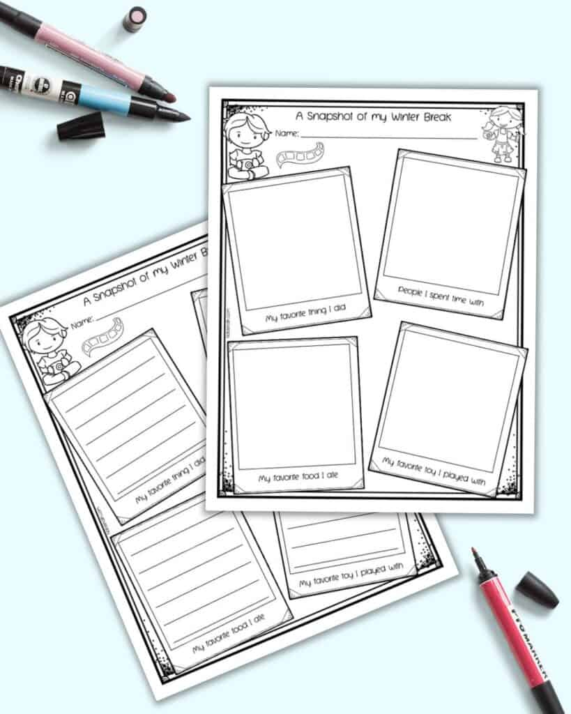 Free Printable After Winter Break Activity For Pre-K And pertaining to What I Did Over Christmas Break Worksheets