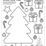 Free Printable Build A Christmas Tree Craft   Pjs And Paint In Decorate The Christmas Tree Worksheets