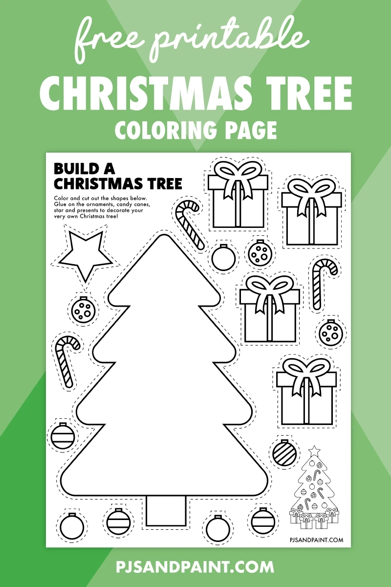 Free Printable Build A Christmas Tree Craft - Pjs And Paint within Build a Christmas Tree Worksheets