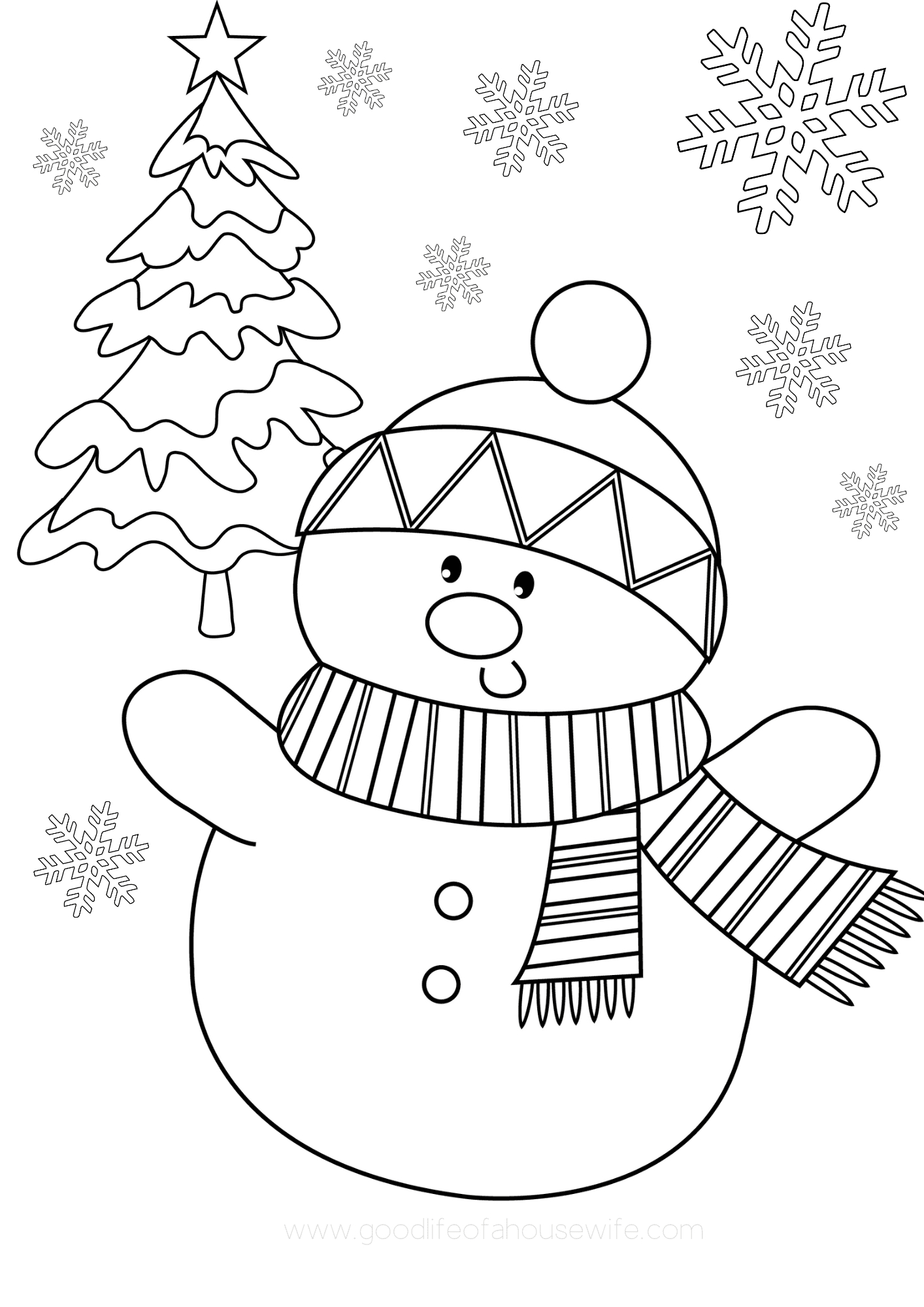 Free Printable Christmas Coloring Pages - Easy Fun For Everyone pertaining to Free Printable Christmas Coloring Worksheets