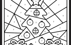 Free Printable Christmas Colornumber Worksheet – Pjs And Paint with Color by Number Worksheets For Kindergarten Christmas