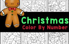 Free Printable Christmas Colornumber Worksheets in Free Printable Christmas Worksheets For 2Nd Grade