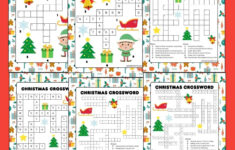 Free Printable Christmas Crossword Puzzle For Kids with Christmas Crossword Puzzle Worksheets