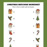 Free Printable Christmas Matching Worksheet   Pjs And Paint Throughout Free Printable Christmas Matching Worksheets
