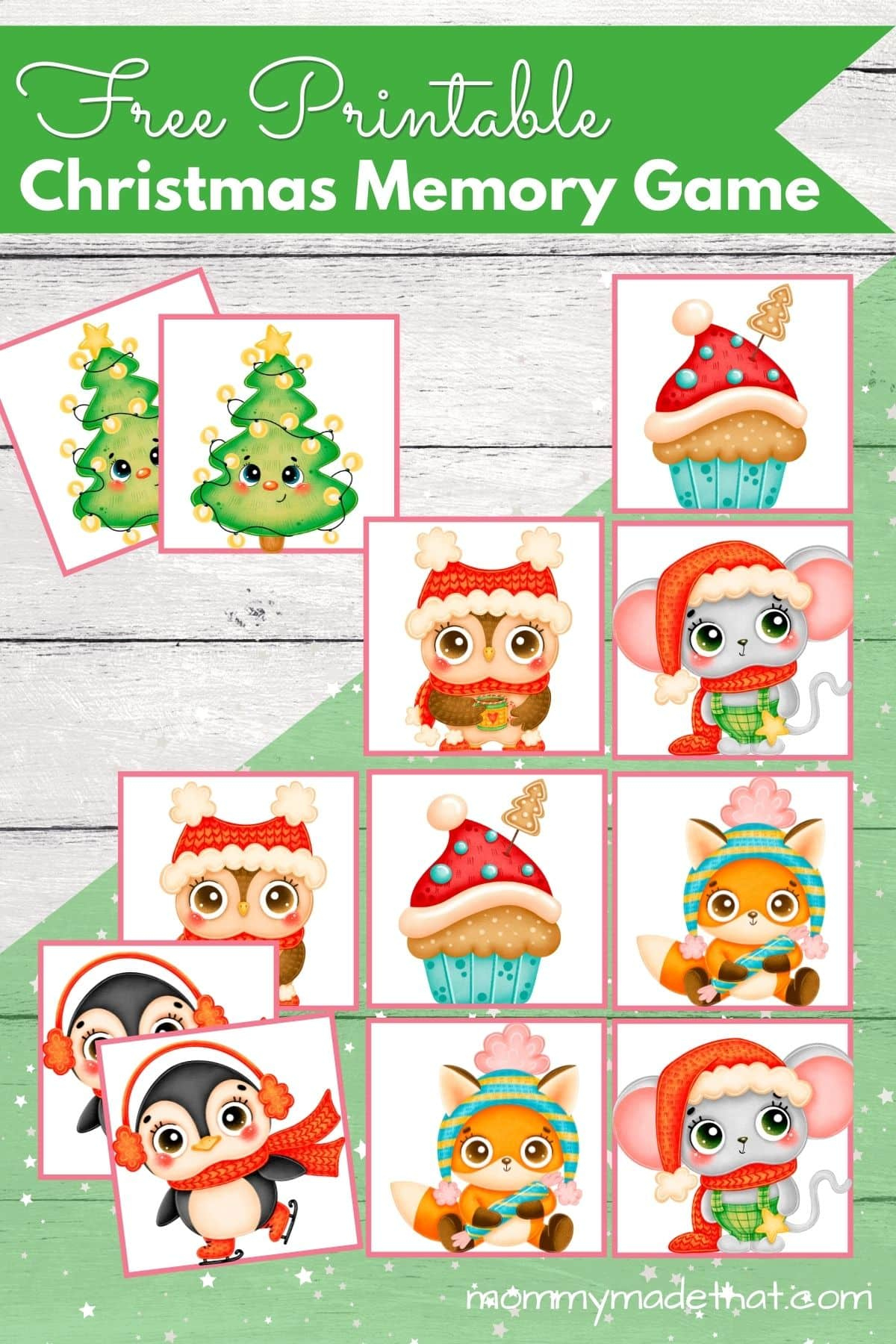 Free Printable Christmas Memory Game inside A Christmas Memory Worksheets