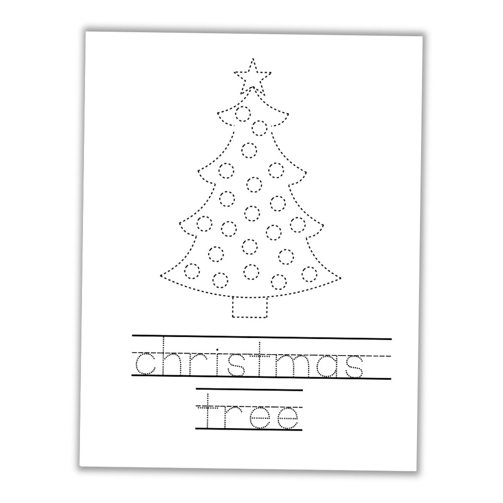 Free Printable Christmas Tracing Worksheets For Kids - The Craft with Christmas Tree Tracing Worksheets