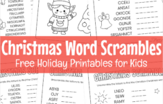 Free Printable Christmas Word Scramble Puzzles For Kids throughout Christmas Word Scramble Worksheets Answers
