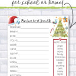 Free Printable Christmas Word Scramble Worksheet For Kids With Regard To Unscramble Christmas Words Worksheets