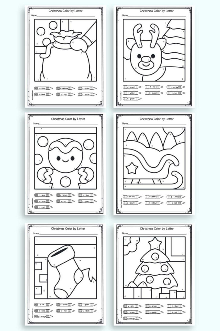 Kindergarten Christmas Letter Worksheets