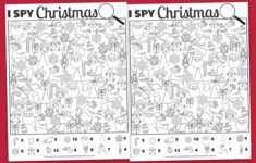 Free Printable I Spy Christmas Activity | Mrs. Merry – Worksheets throughout Free Christmas Activity Worksheets