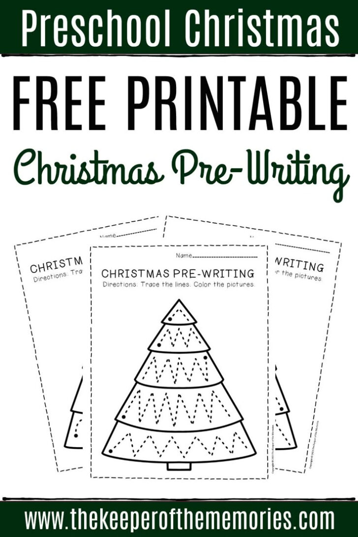 Christmas Pre Writing Worksheets