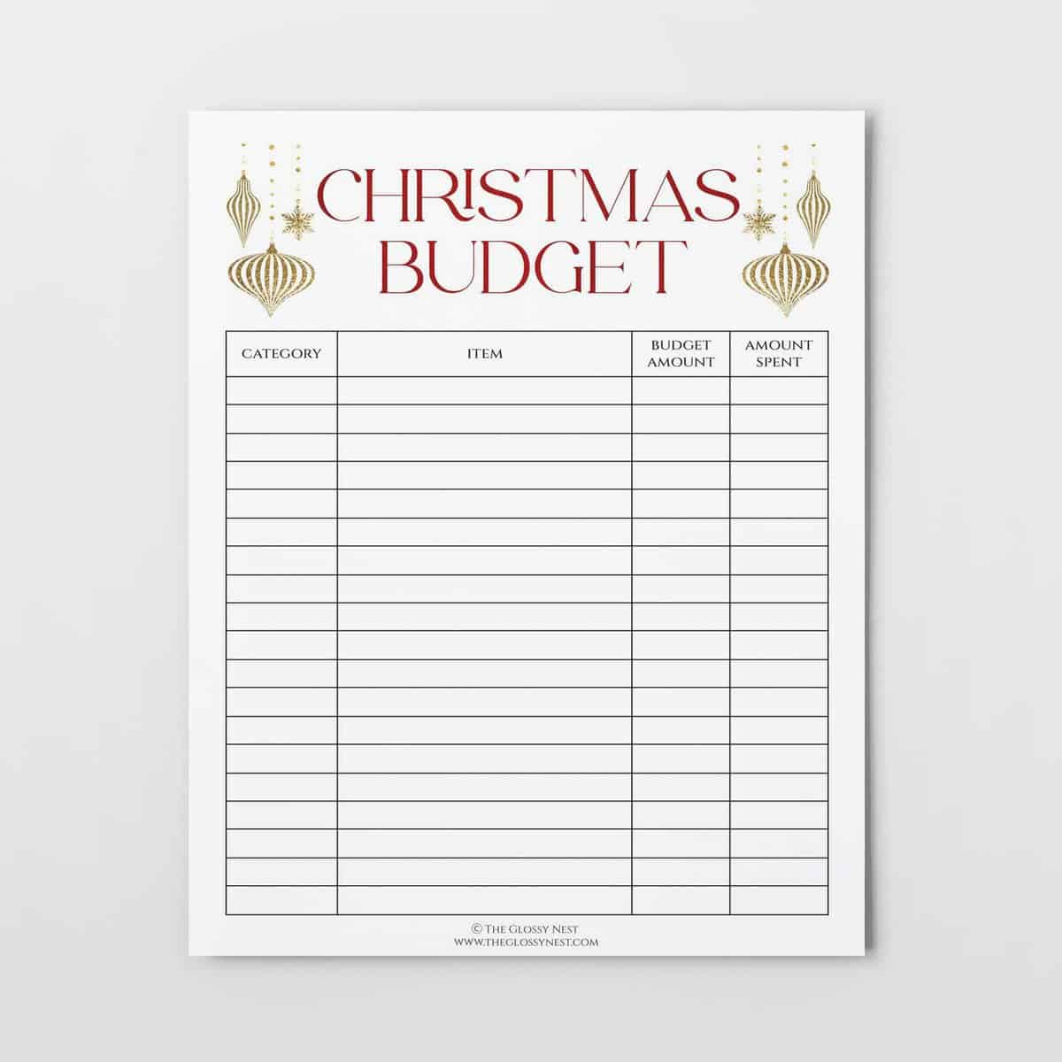 Free Printable!} Save Money With This Christmas Budget Printable with Christmas Budget Worksheets Printable