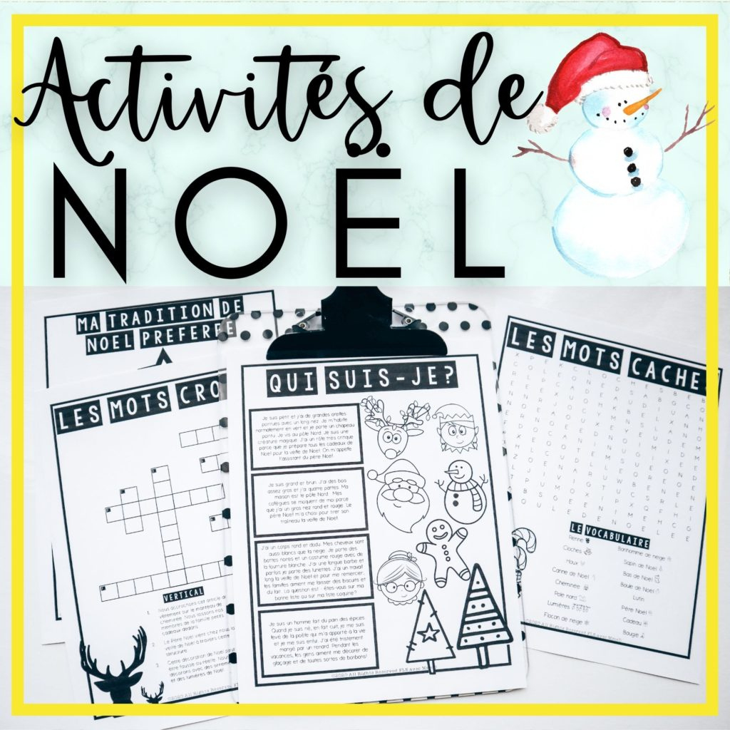French Christmas Activities For The Classroom - Fle Avec Mmed inside French Christmas Worksheets Free